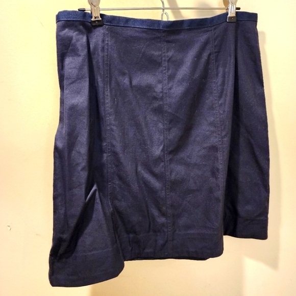GAP Navy Blue Cotton ALine Mini Skirt Size 8 - Picture 1 of 8